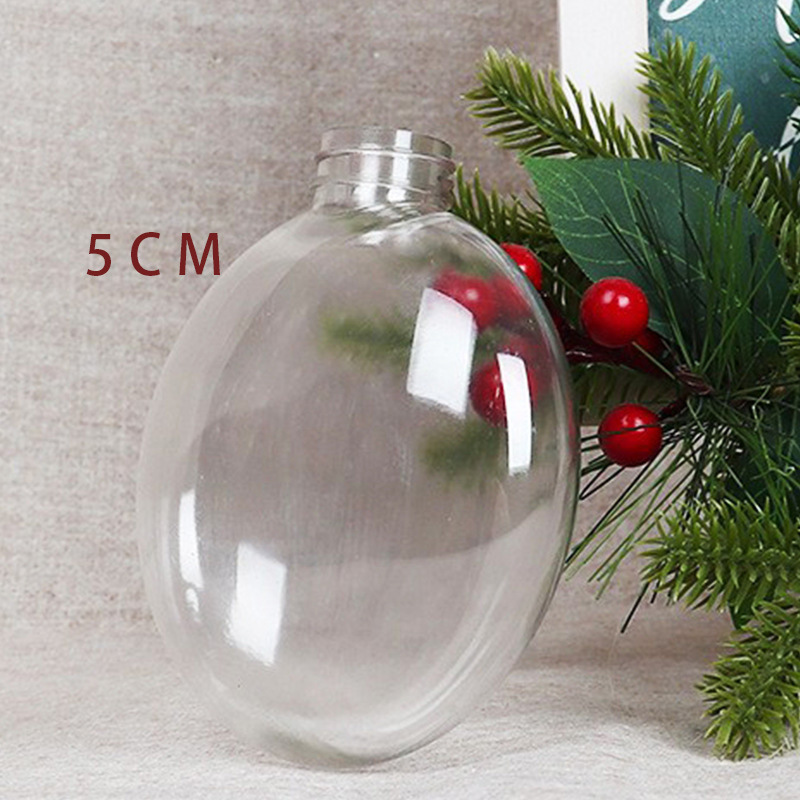 Picture of Transparent Christmas Ball Seamless Hollow Pet Plastic Christmas Ball Decoration Window Hanging Ball Christmas Tree Pendant