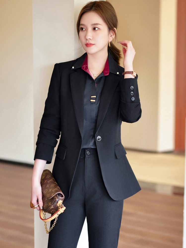 Picture of Spring and Autumn suit suit women's autumn and winter temperament goddess Fan small professional manager jacket formal wear front desk work clothes