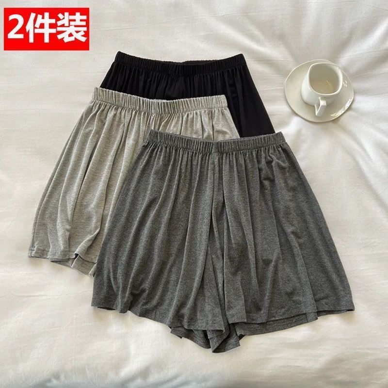 Modal Cotton Women's Shorts Spring and Summer Sports Leisure Home Fart Curtain Loose Outer Wear High Waist Wide Leg Pajama Pants Thin