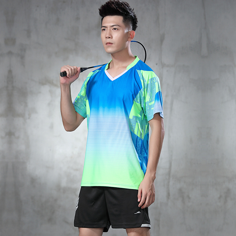 Picture of Badminton sportswear suit new quick-drying breathable round neck tennis table tennis uniform training team uniform custom printing