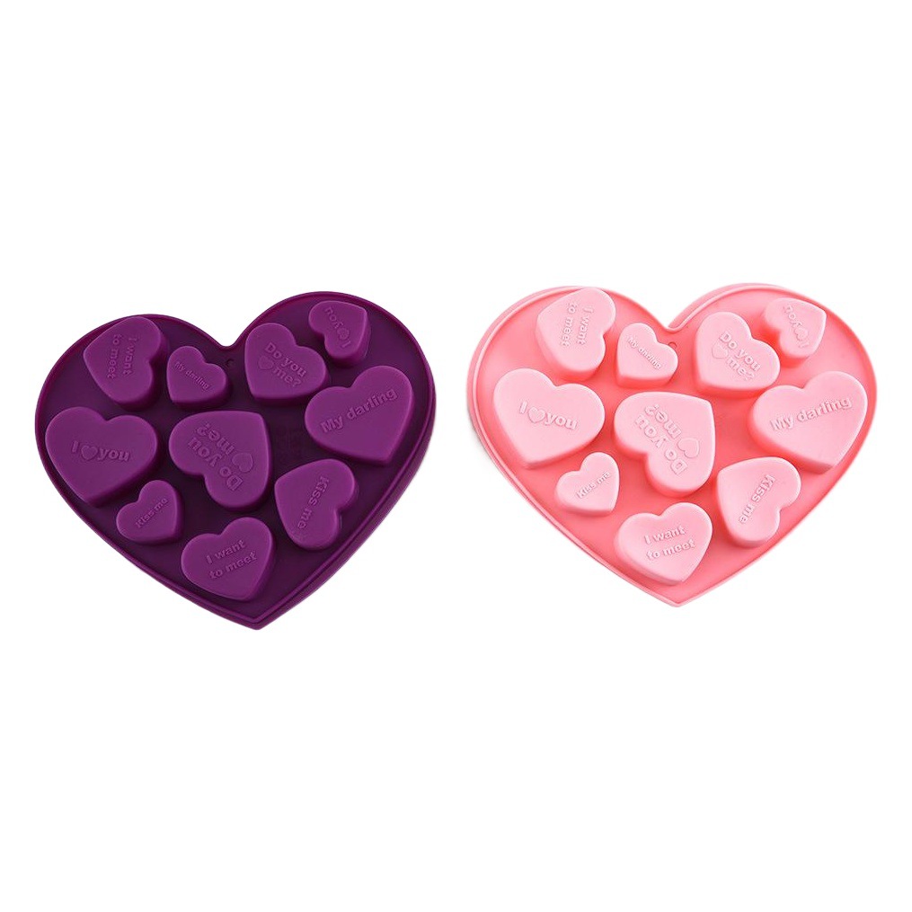 Spot English Heart-Shaped Chocolate Mold Creative DIY Valentine's Day Fondant Baking Mold Cake Mold
