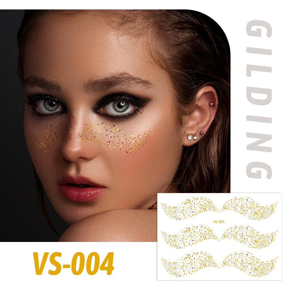 Picture of New European and American Hot Gold and Silver Tattoo Stickers Popular Freckles Face Stickers Party Party Tattoo Stickers Internet Red Face Stickers