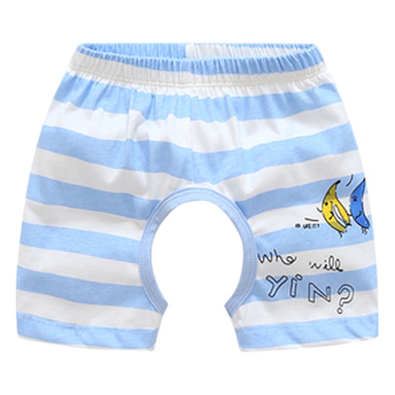 Summer Boys' Crotch Shorts Children's Outer Wear Pure Cotton Baby Pants Thin Two-use Open Crotch Casual Shorts