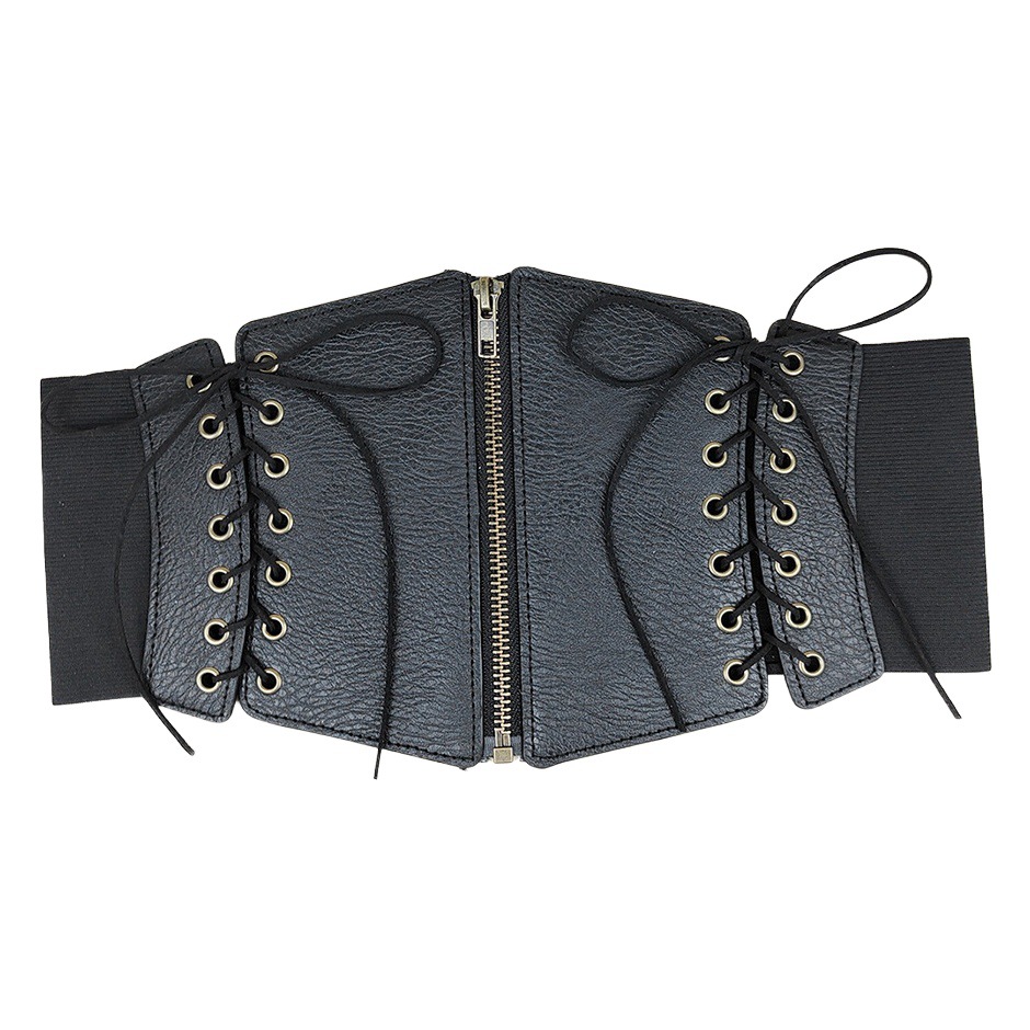 European and American Style Punk Style Elastic Retro Ultra-wide Waist Seal Women's Decorative Shirt dress Coat Women's Belted Waist Belt