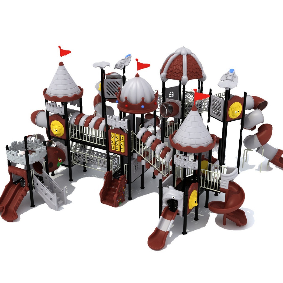 Picture of Kindergarten slide park large combination toy unpowered equipment children community outdoor amusement facilities slide