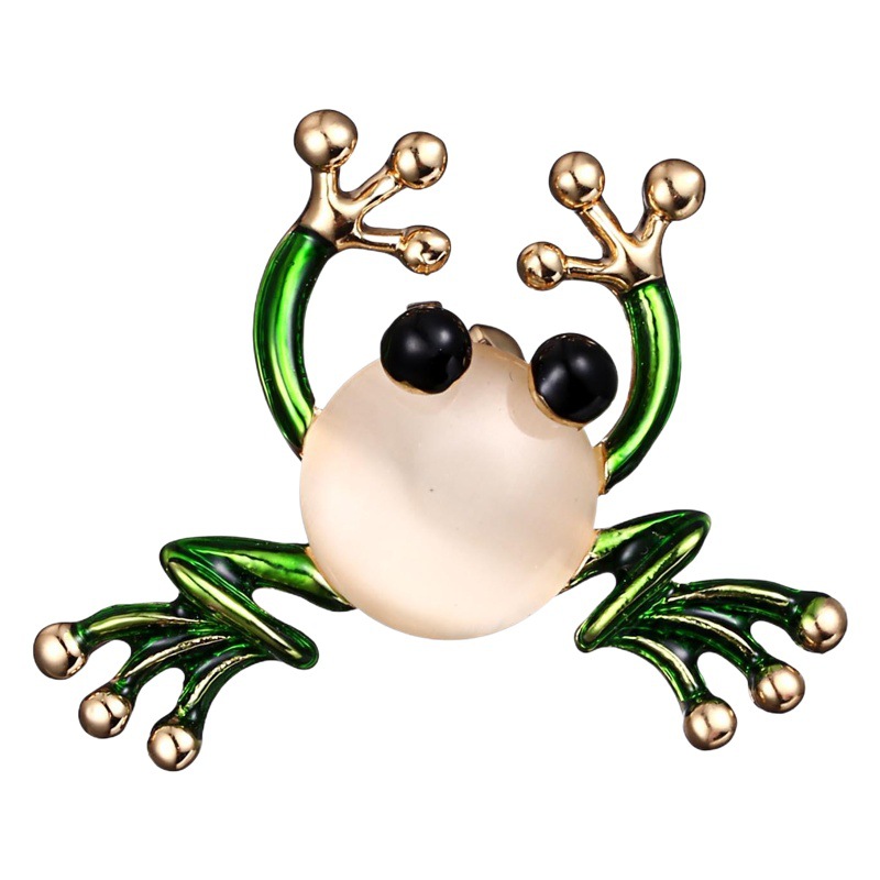 Cross-Border Brooch, High-End Female Niche Animal Brooch, Creative Cartoon Frog, Bee, Scorpion, Oil-Drip Brooch, Corsage