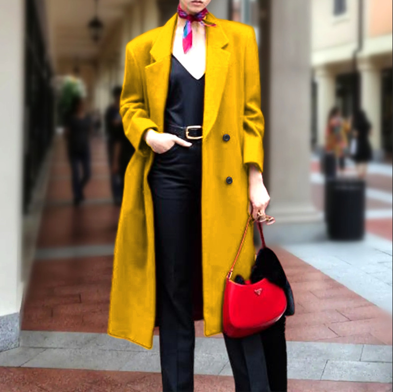 Picture of Export Womens Overcoat European and American Autumn and Winter Fashionable Coats Paris Street Shooting Elegant Woolen Windbreaker