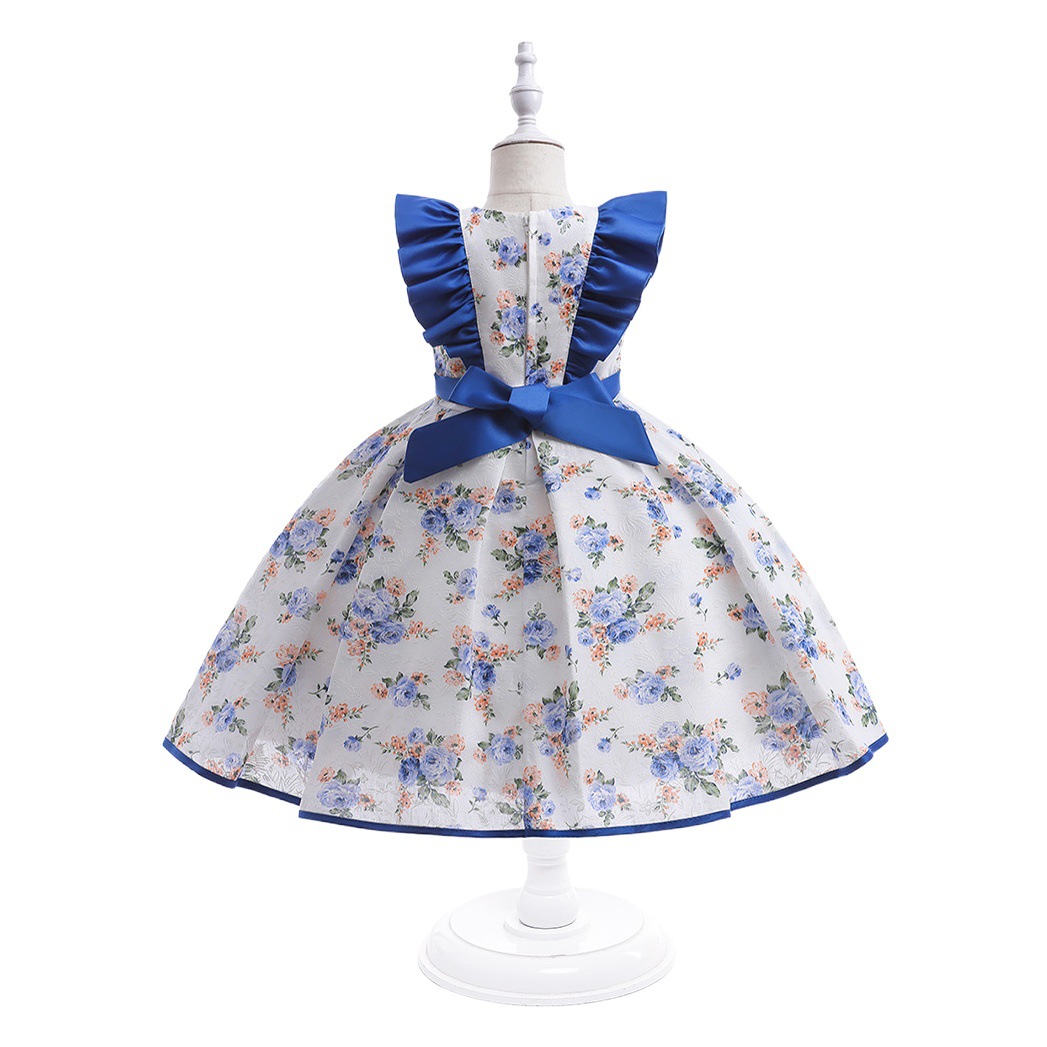 Picture of European and American Amazon Children's dress Floral Princess dress Wedding Flower Girl dress Children's Photography dress kids