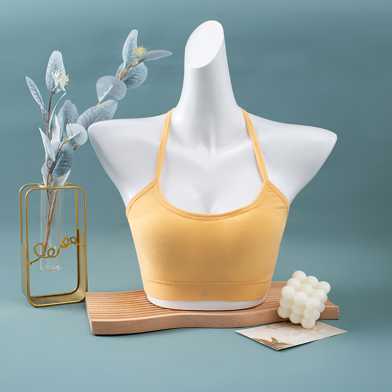 Picture of New Parachute Cross Tube Top Backless Beautiful Back Strap Underwear with Chest Pad Anti-running Sports Girl Bra for Women