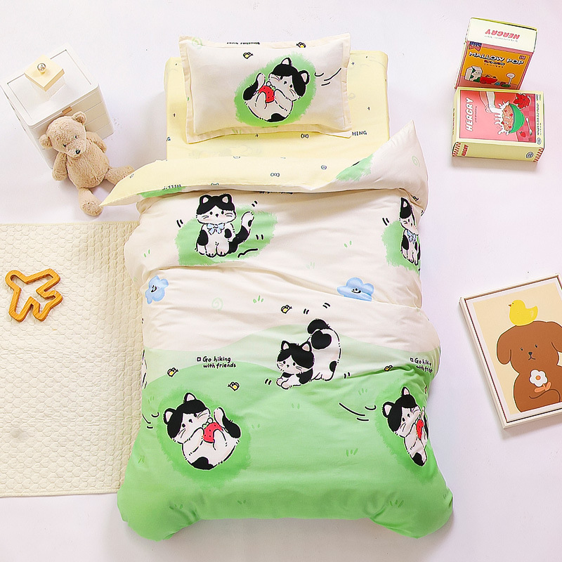 Picture of Pure Cotton Kindergarten Bed Three-Piece Set, Pure Cotton Printed Six-Piece Set, Essential Bedding for Kidsren to Go to Kindergarten for Lunch Break
