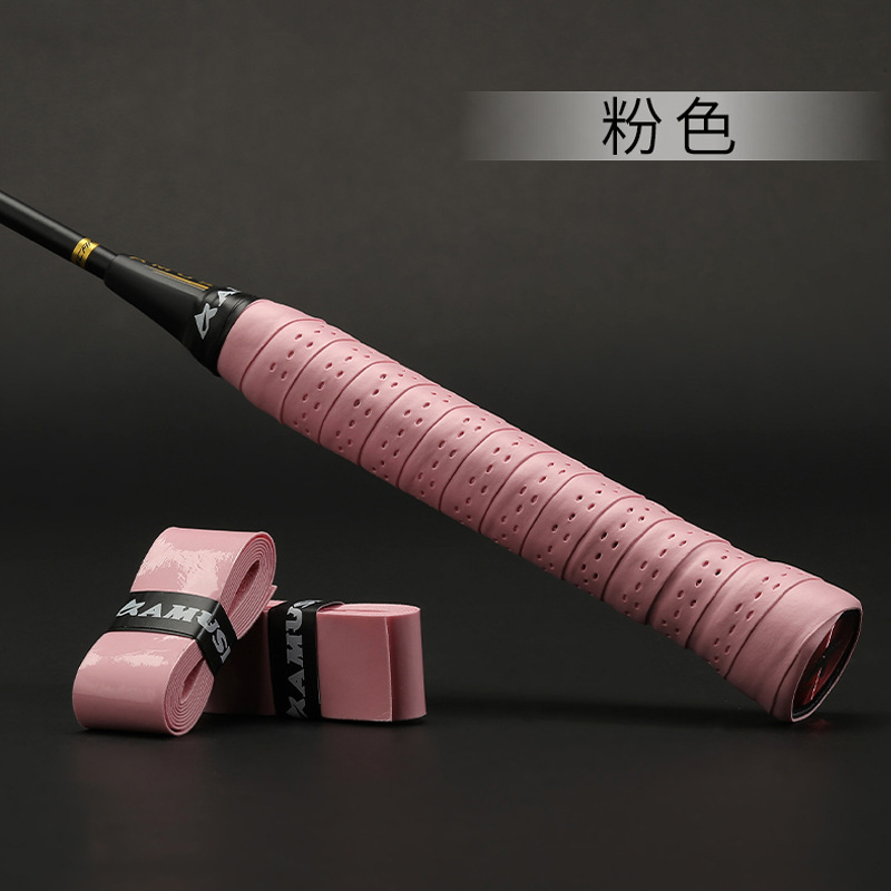 Picture of Badminton Sweat Absorbing Belt Covered with Film Perforated Flat Hand Glue Thin Badminton Racket Tennis Racket Handle Leather Fishing Rod Handle Glue