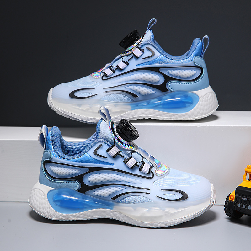 Boys' Shoes 2025 Spring and Autumn New Casual Breathable Children's Running Shoes Non-Slip Boys Swivel Buckle sneaker Trendy