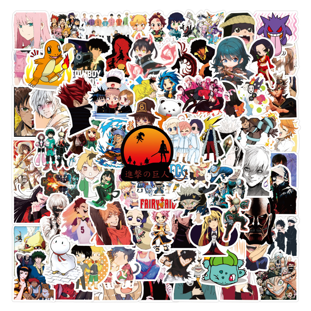 Picture of 300 Cartoon Animation Theme Mixed Graffiti Stickers Laptop Skateboard Luggage Waterproof Stickers Manufacturer Wholesale