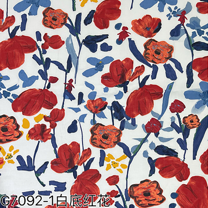 Literary Style Retro Oil Painting 60-Count Cotton Digital Printed Fabric Children's Clothing Baby Clothes Bag Pure Cotton Printed Fabric