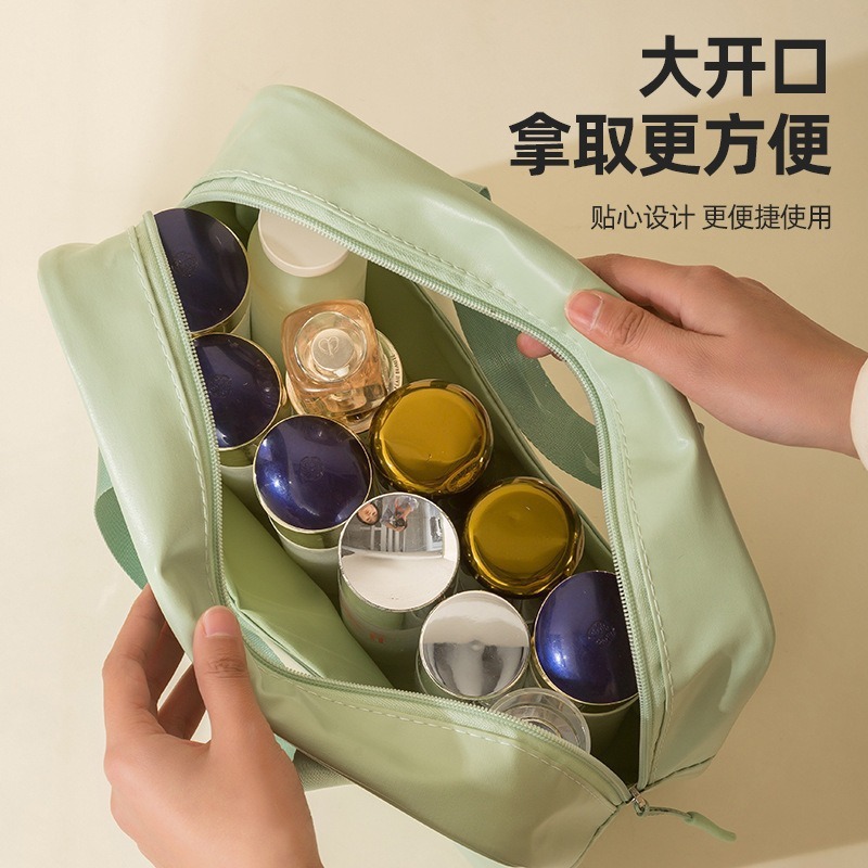 Picture of Portable Transparent Cosmetic Bag, Large Capacity, Portable Waterproof Toiletry Bag, Multi-Functional Storage Bag, Transparent Splicing
