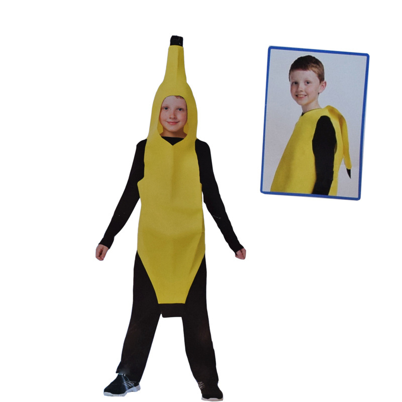 Picture of Halloween fruit costume cos banana children stage show play family conjoined pumpkin clothes parent-child clothes