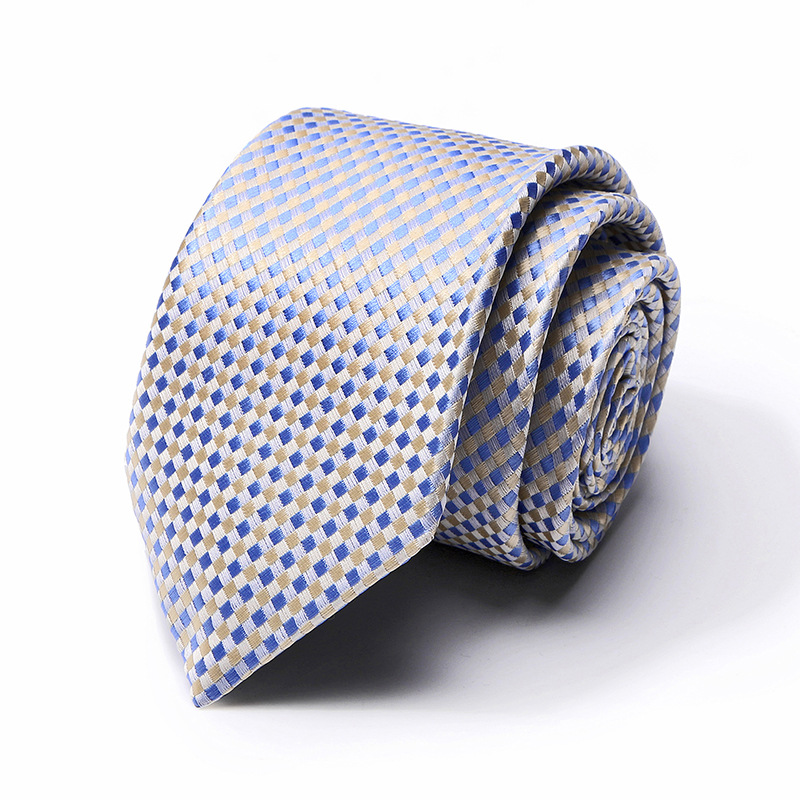 Picture of Tie spot tie polyester silk tie manufacturer 8cm business men's formal wear wedding studio tie