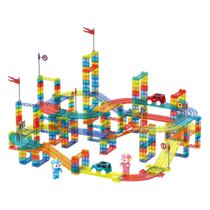 Cross-border Digger Electric Railcar Magnetic Building Blocks Children's Magnetic Building Blocks Educational Matching Train Track Toys