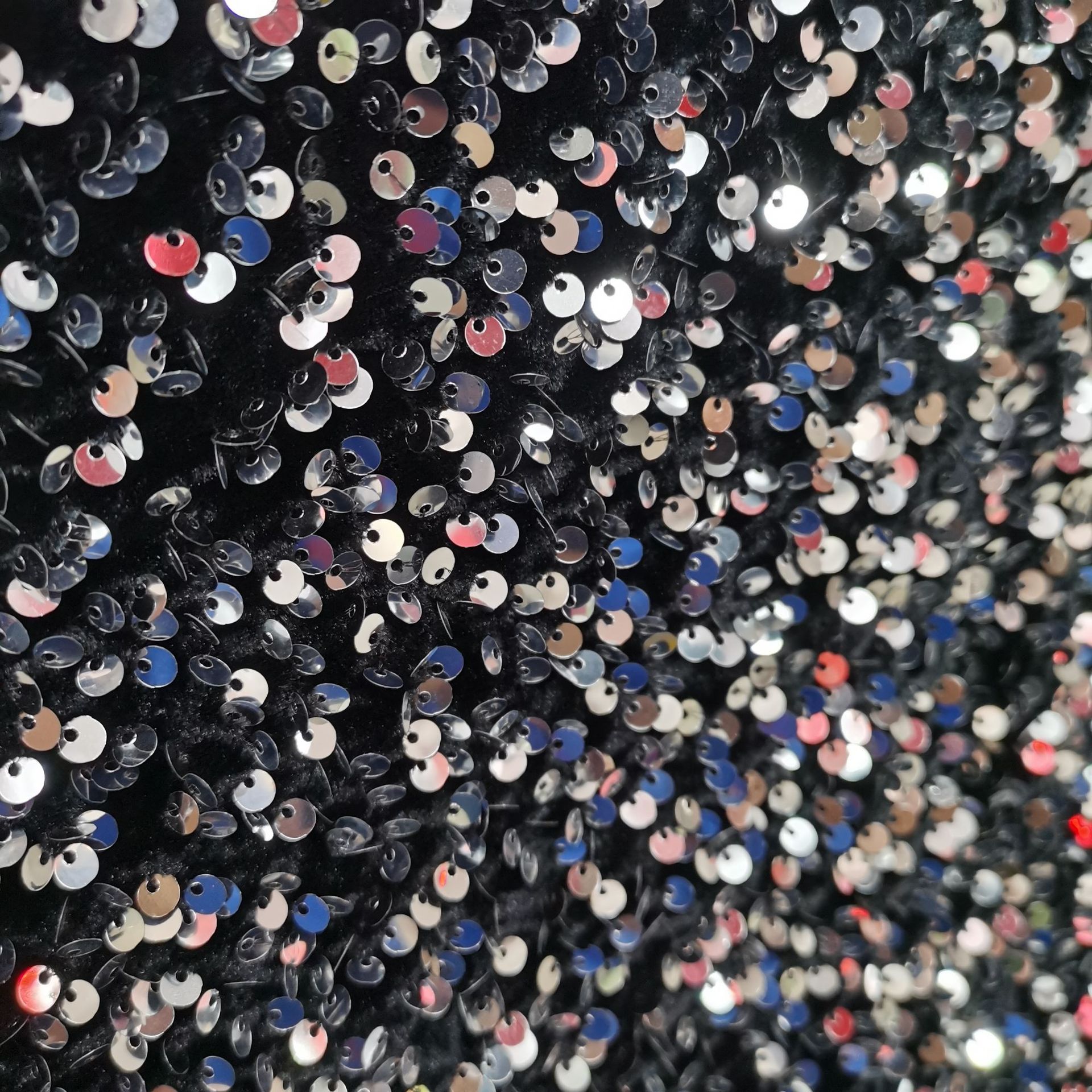 5mm colorful flannel sequined embroidered fabric wholesale three-dimensional hanging piece embroidered beads foam embroidered bag shoes fabric
