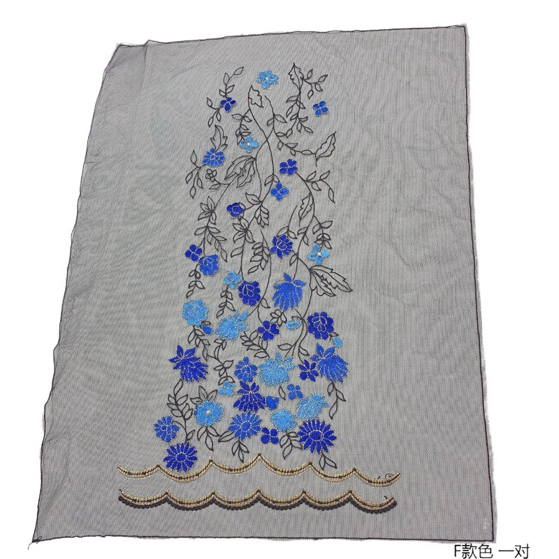 Good things to buy factory explosions black mesh lace multi-color fine thread embroidery fairy cheongsam sleeve flower