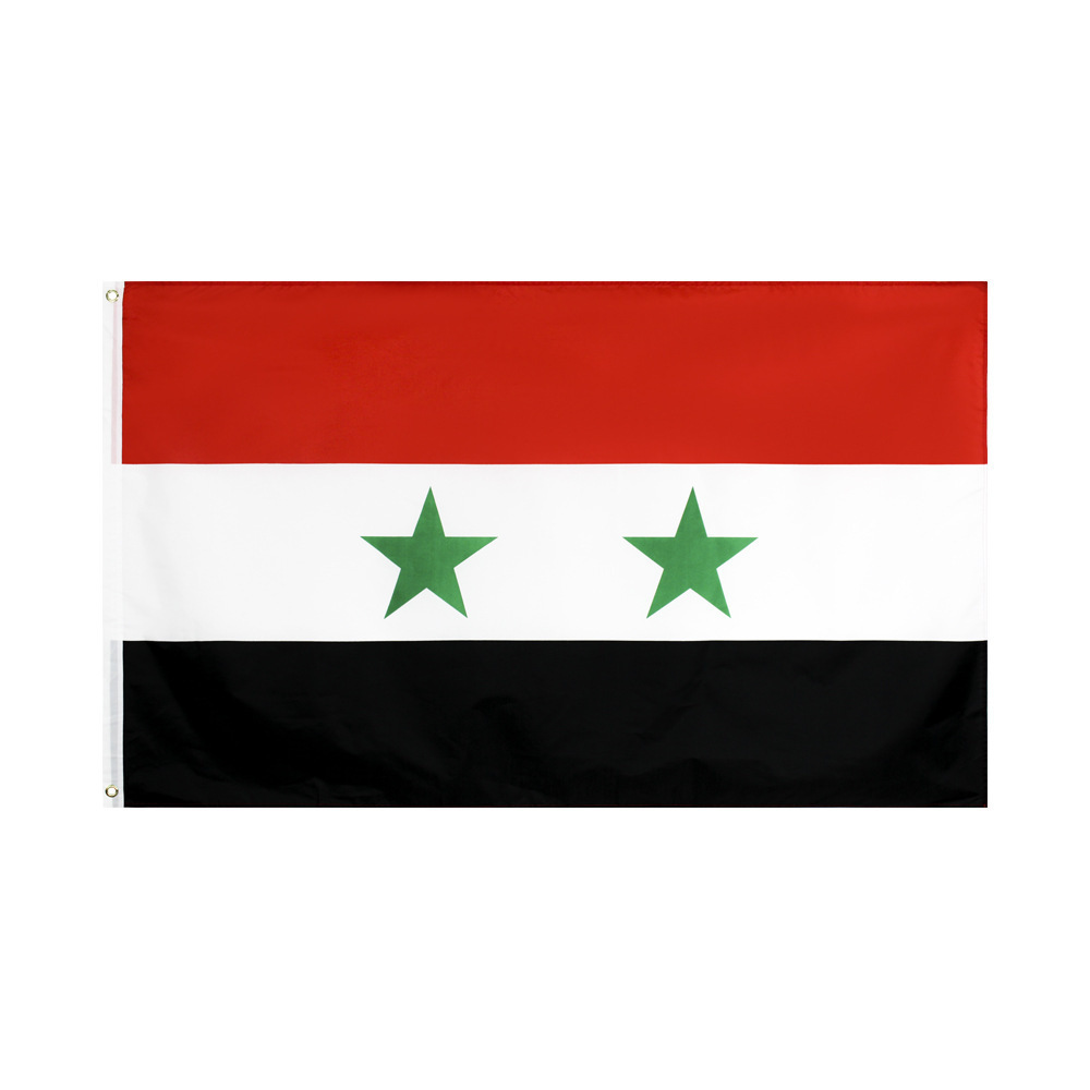 90*150cm Syrian flag spot 3 * 5Ft polyester flag factory Syrian flag cross-border supply