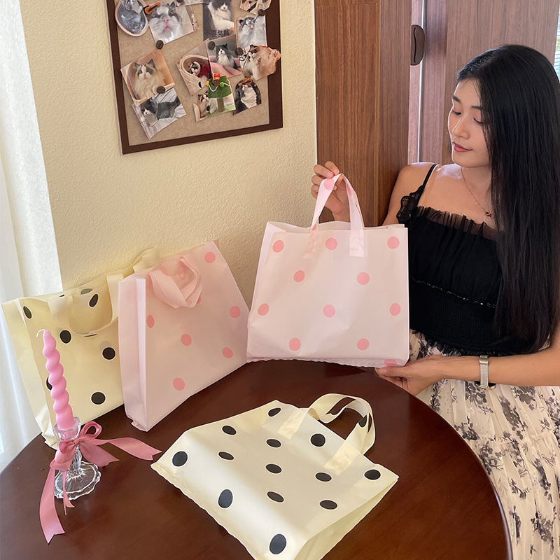 Polo Dian clothing store handbag for clothes with gift shopping packaging high-grade ins frosted plastic bag printing