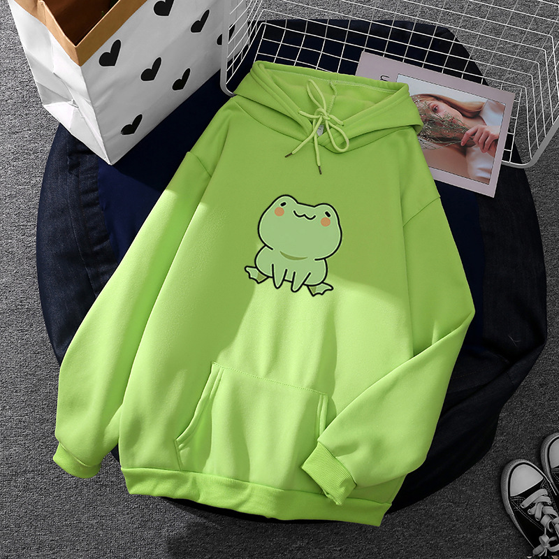 Picture of Wish little frog European and American style cross-border LOGO loose fashion Hoodies women wholesale a generation of hair