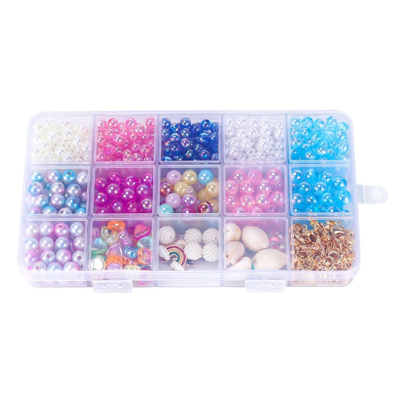 Beaded jewelry making girl bracelet making kit mermaid pearl beaded Christmas gift DIY jewelry
