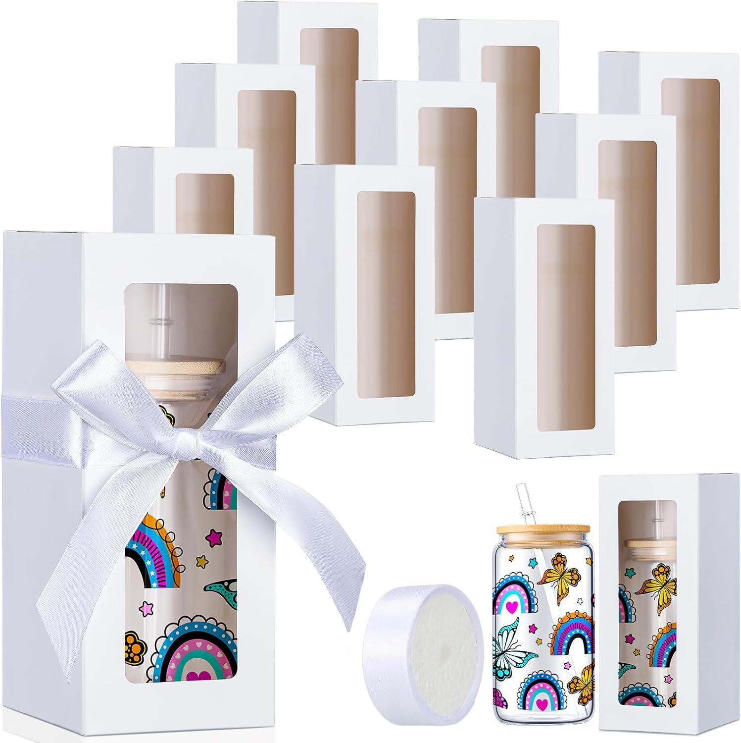 Cross-Border Window Gift Box Rectangular Transparent Window Packaging Beauty Gift Box Packaging Jewelry Packaging