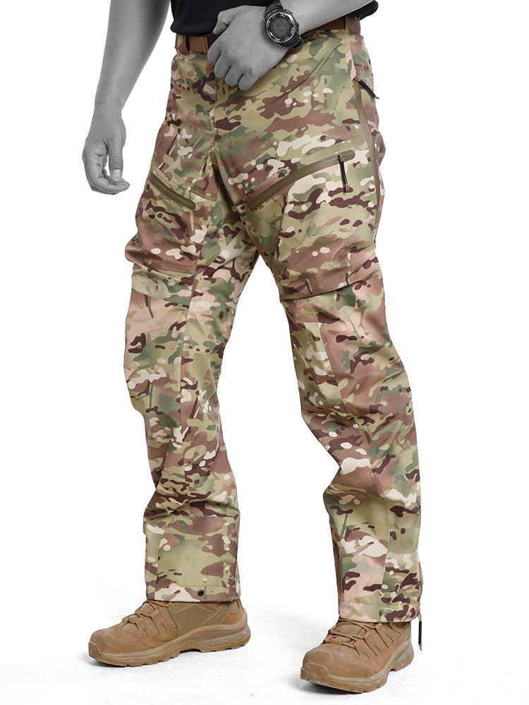 Concealed hard shell 2 generation waterproof assault pants men's autumn and winter windproof wear-resistant multi-functional camouflage pants