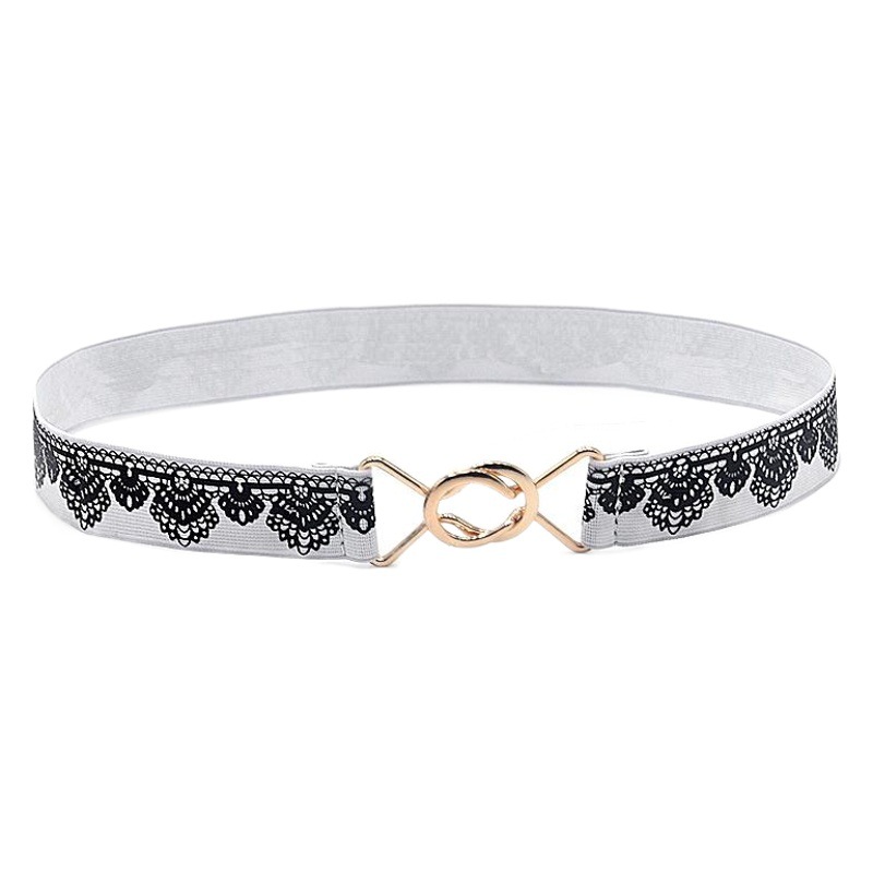 New Single Circle Black Japanese Style Simple Loop Waist Seal Women's Dress Slim Fit Belt Round Buckle Waist Seal