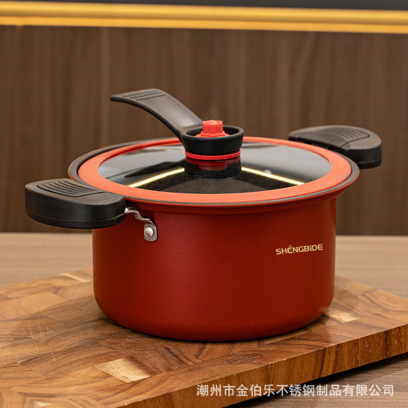 Picture of Korean-style Micro-pressure Pot Household Kitchen Multi-functional Stew Pot Stew Meat Porridge Soup Pot Binaural Cuisine Pressure Soup Pot