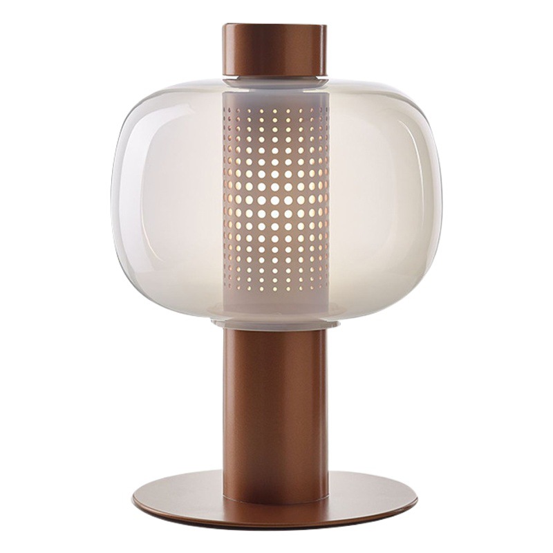 Post-modern Simple Glass Table Lamp Nordic Creative Distinctive Living Room Study Master Bedroom Light Luxury Japanese Style Bedside Table Lamp