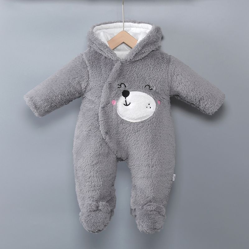 Picture of 2025 Autumn and Winter Baby Jumpsuit Thickened Cotton Velvet Super Soft Climbing Suit for Newborn Winter