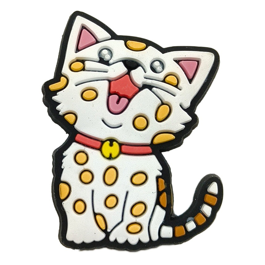 18 suit cartoon cute cat hole shoes shoes flower shoe buckle soft rubber fashion shoes accessories jewelry decorative buckle