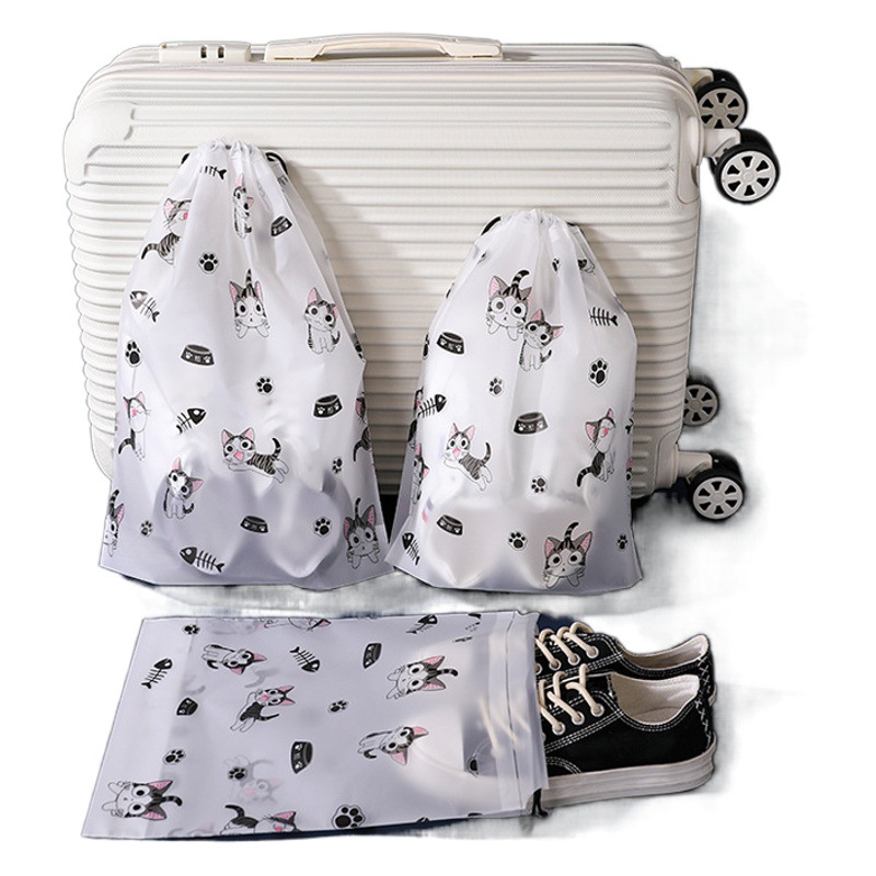 Zipper Bag Frosted Thickened Packaging Clothing Dustproof Storage Drawstring Travel Storage Bag Zipper-Type Garment