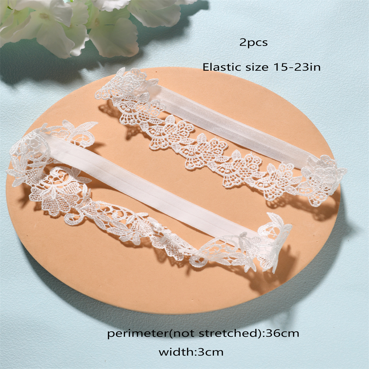 Cross-border European and American bridal wedding supplies garter belt elastic lace hollow flower decorative garter belt manufacturers spot