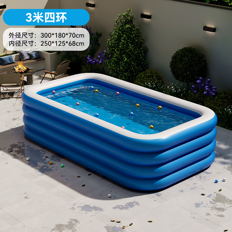 Picture of PVC Kids Inflatable Swimming Pool Home User Outside Large Family Pool Thickened Plastic Baby Baby Pool