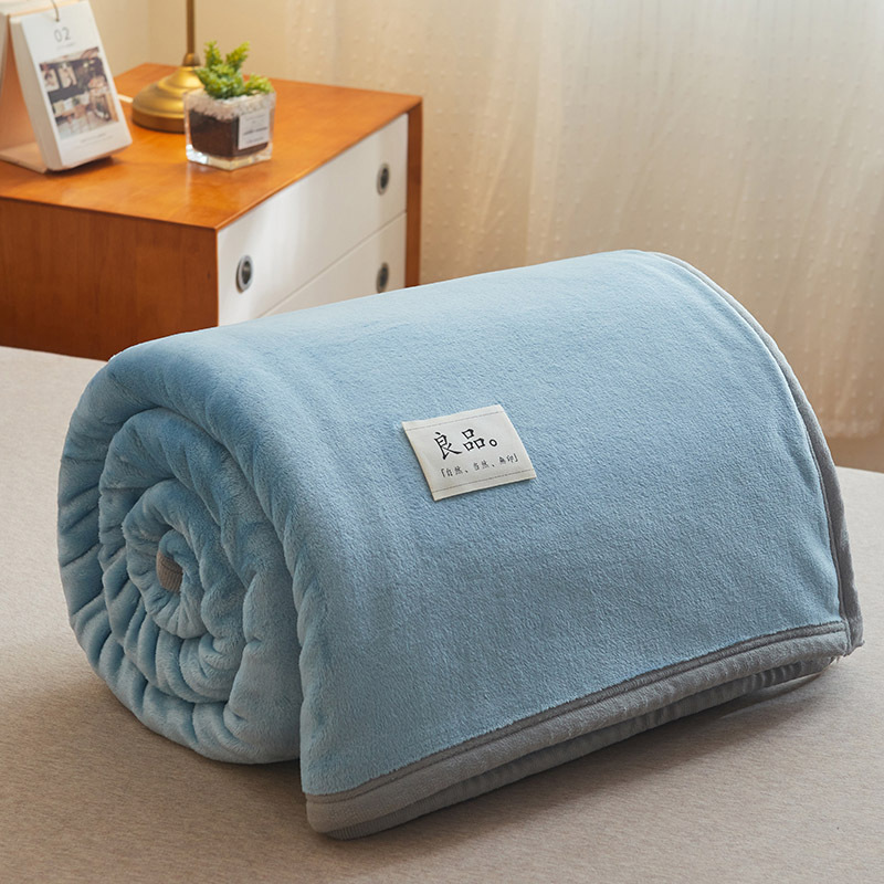 Picture of Muji Blanket Nap Blanket Flannel Blanket Blanket Coral Fleece Air-conditioning Blanket Winter Thickened Fleece Blanket Wholesale