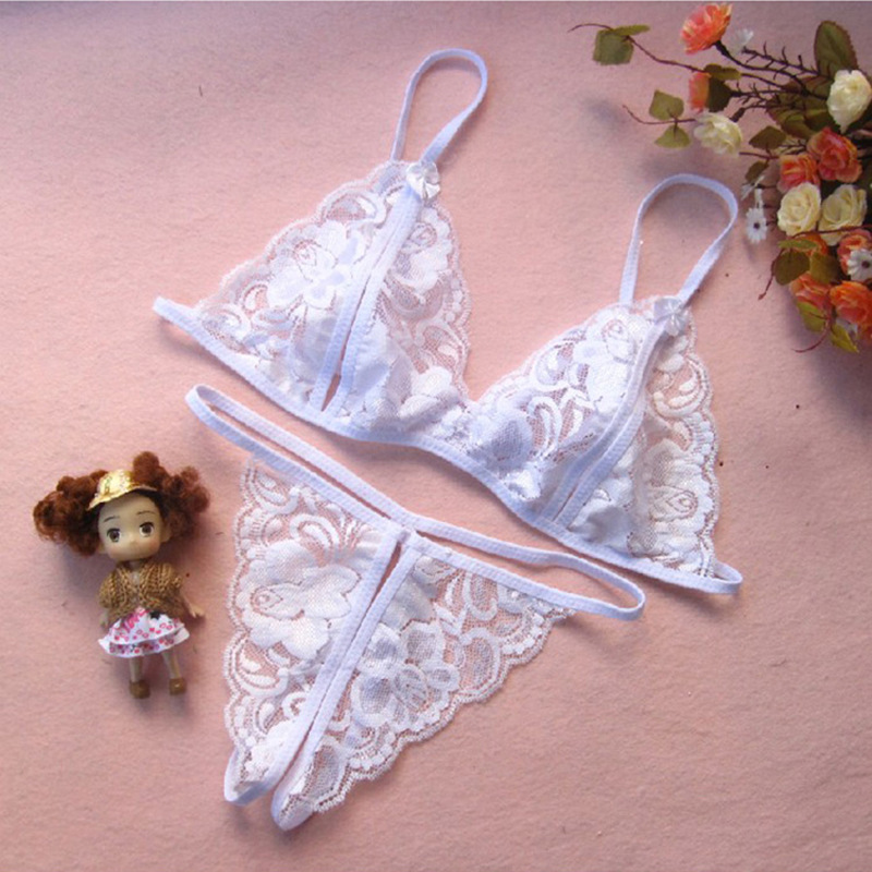Picture of A large number of wholesale crotch-free single bow fun lace underwear women's sexy passion thong large size T pants
