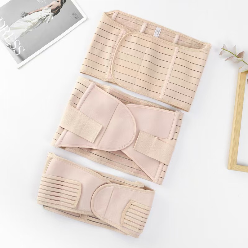 Cross-border Postpartum Three-piece Set Abdominal Belt Breathable Waist Bundle Reinforcing Abdominal Waist Seal Belt Body Shaping