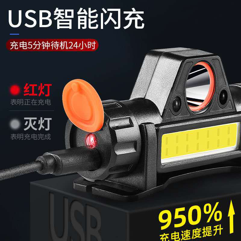 Picture of Cross-Border Led Headlight, Outdoor Rechargeable Headlight, Strong Light Flashlight, Magnet Night Fishing Light, Outdoor High-Brightness Lighting
