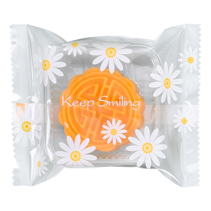 Original Transparent White Bottom Daisy Nougat Snowflake Crisp Packaging Bag Cookies Ice Skin Moon Cake Egg Yolk Crisp Machine Sealed Bag