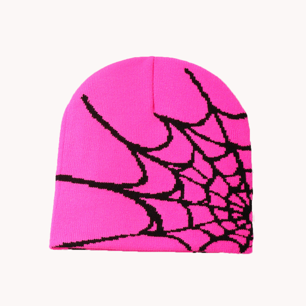 Picture of Hot sale spider web Y2K foreign trade knitted hat European and American hat trend winter hat jacquard special cross-border factory straight hair