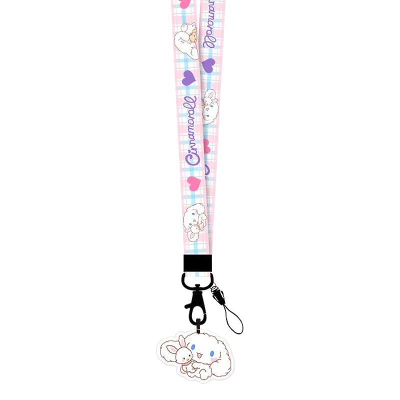 New Cartoon Mobile Phone Lanyard Widened Edition Lanyard Women's Personalized Creative Key Chain Work Card Anti-losing Rope