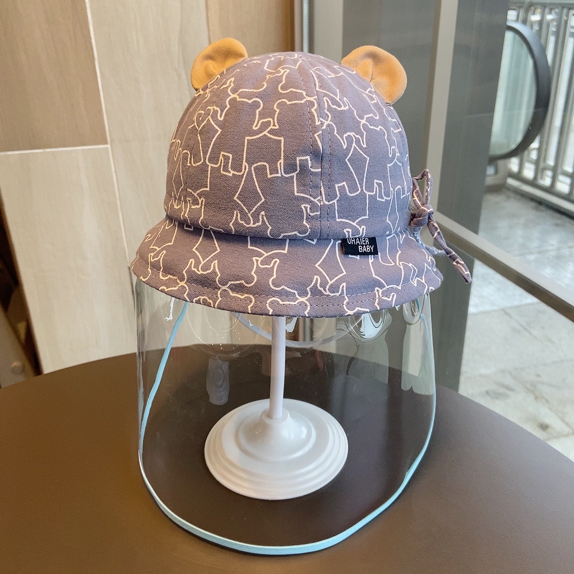 Picture of Newborn Baby Protective Face Cover Going Out Baby Anti-Droplet Hat Summer Sun Protection Hat Spring and Autumn