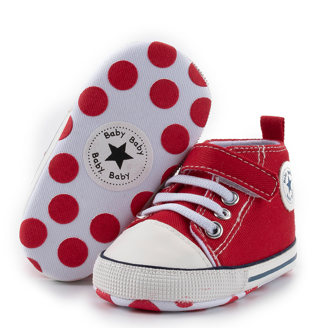Picture of Foreign trade explosions classic high-top baby canvas shoes toddler shoes soft bottom with baby shoes