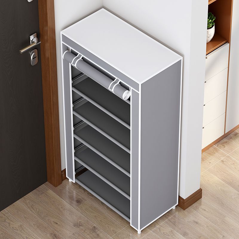 Shoe Rack Multi-Layer Simple Household Dust-Proof Cloth Shoe Cabinet Dormitory Door Space-Saving Sunshade Simple Modern Fabric