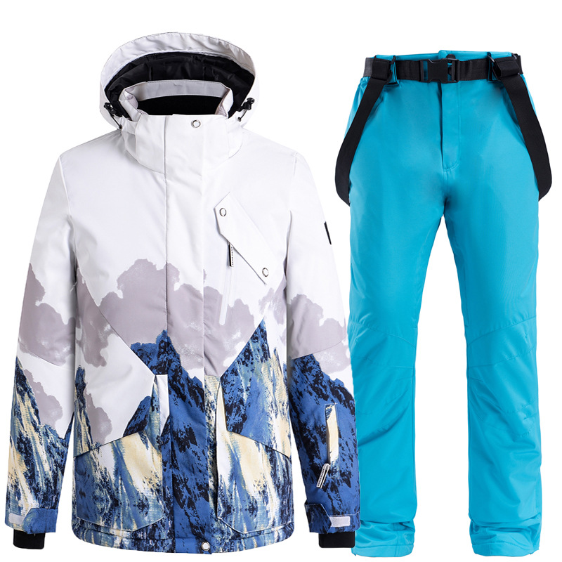 Picture of New Snowboard Ski Suit suit Men's and Women's Couple's Warm Thickened Korean Style Ski Suit Pants