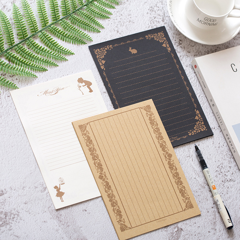 Picture of Japanese Grocery Black Envelope Letter Paper Kraft Minimalist Unprinted Artistic Postcard Love Letter Document Storage Bag Wholesale